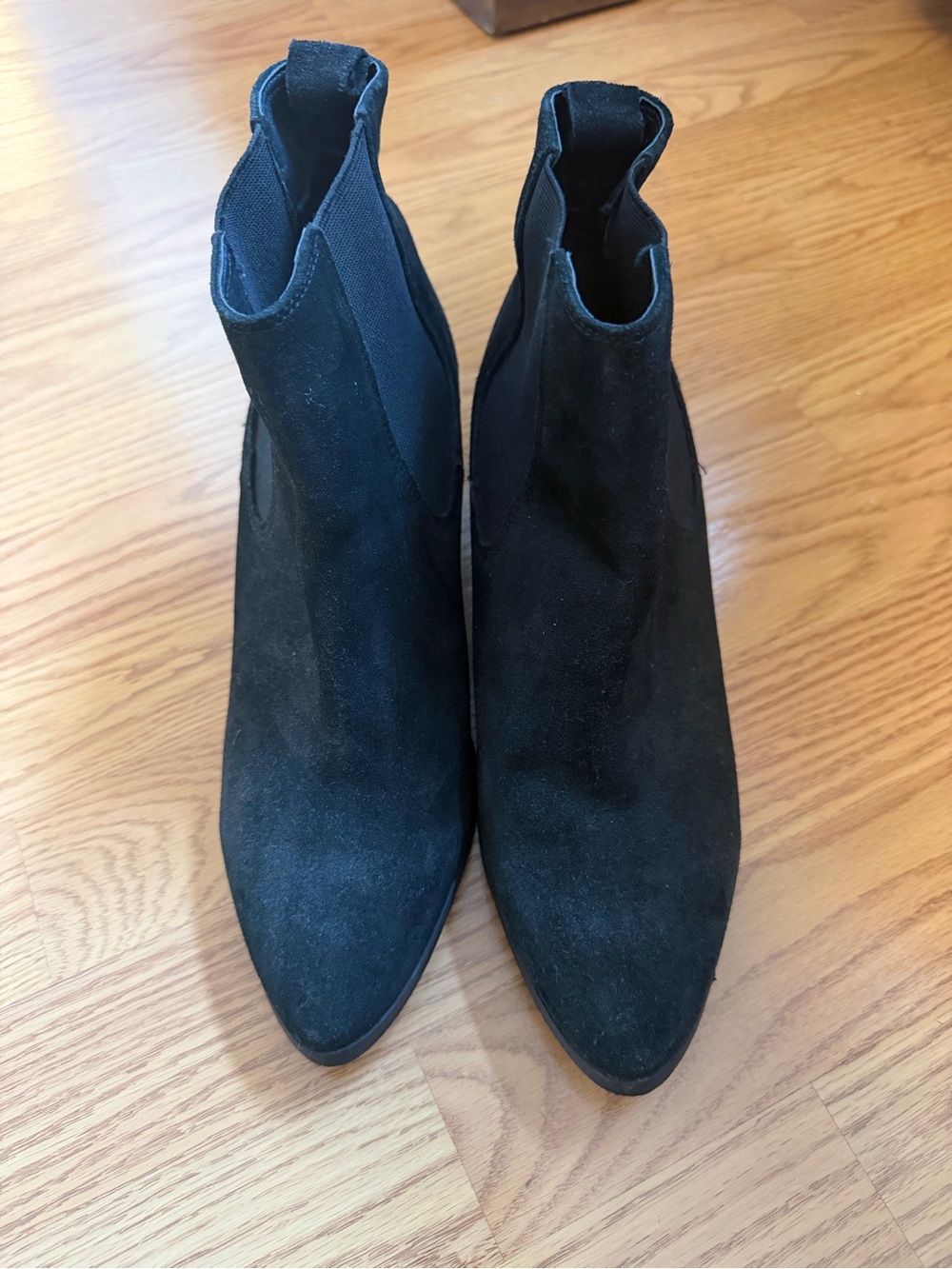 ASOS Black Suede Pointed Chelsea Ankle Boots